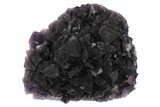 Purple Octahedral Fluorite Crystal Cluster - Fluorescent! #146904-2